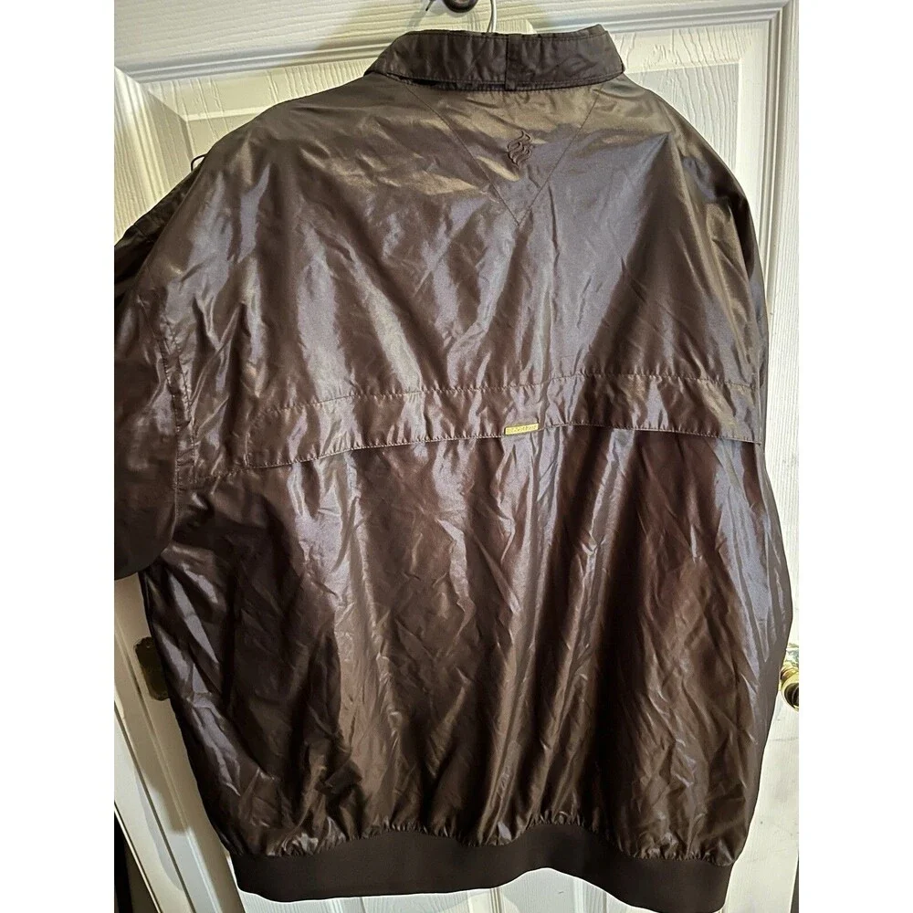 Rocawear Men’s Windbreaker Jacket Brown Nylon Full-Zip 3XL - Light Outerwear